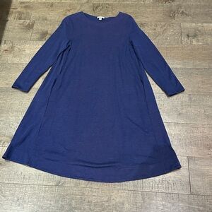 COS Elegant Blue/ orange Long Sleeve Dress